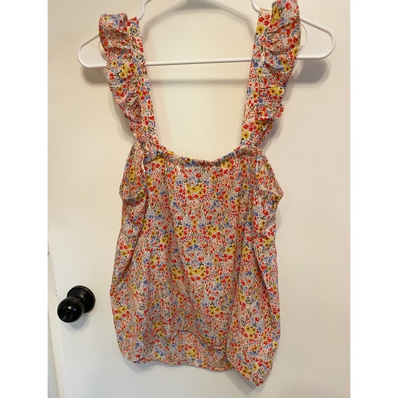 Loft Floral Ruffle Strap Top - Picture 2 of 2
